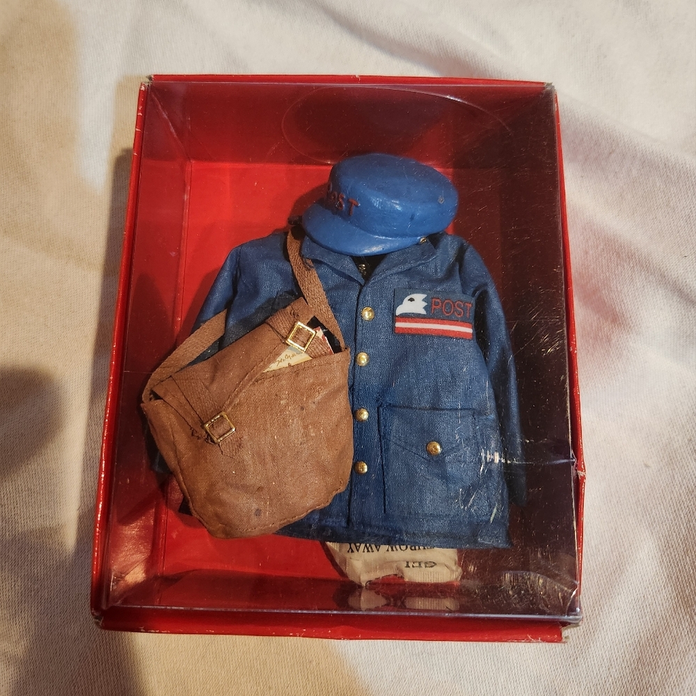 Department 22 Uniform Mail Carrier's Jacket Ornament USPS Postal Worker Figurine - Picture 2 of 7